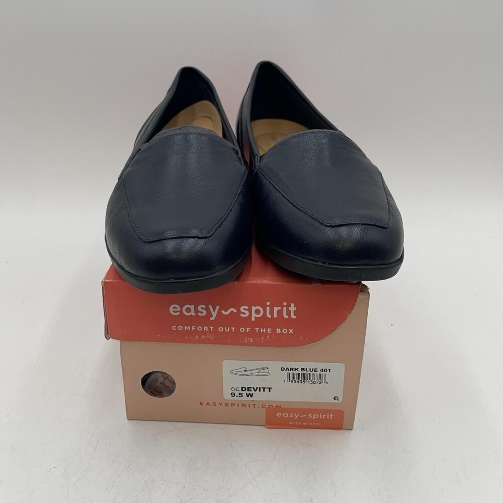 Easy Spirit SE Devitt Shoes Womens Navy Blue Loafer Flats Comfort Size 9.5 W